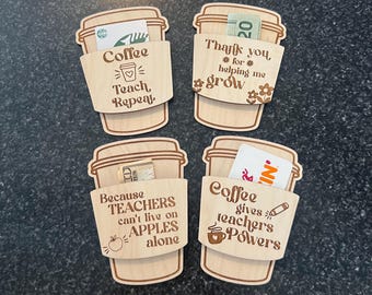 Regalos para profesores, regalos para profesores, agradecimiento a los profesores, profesores, tarjetero de regalo para profesores, tarjetero de regalo, tarjetero de regalo de café, regalo
