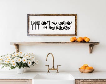 Kitchen Sign, Kitchen Decor, Home Decor, Decor, Farmhouse Decor, Farmhouse Sign, Farmhouse, Wooden Sign, Housewarming Gift, Sign, Gift