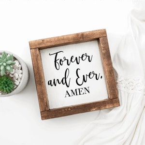 Forever and Ever Amen, Wooden Sign, Sign, Home Decor, Decor, Farmhouse Decor, Farmhouse Sign, Farmhouse, Forever and Ever Amen Sign, Gift