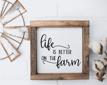 Life is better on the farm sign, Farmhouse Sign, Farmhouse Decor, Modern Farmhouse, Housewarming Gift, Wedding Gift, Farm