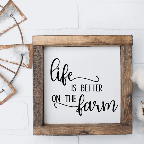 Life Is Better On The Farm Sign, Metal Farm Sign, Metal Rusty Look