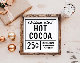 Hot Cocoa Bar, Hot Cocoa Bar Sign, Hot Cocoa Sign, Winter Sign, Winter Decor, Farmhouse Decor, Farmhouse Sign, Farmhouse, Home Decor, Decor