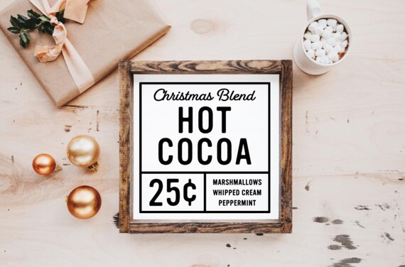 Hot Cocoa Bar, Hot Cocoa Bar Sign, Hot Cocoa Sign, Winter Sign, Winter Decor, Farmhouse Decor, Farmhouse Sign, Farmhouse, Home Decor, Decor