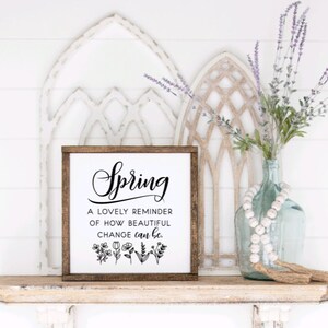 Spring Sign, Spring Decor, Spring, Home Decor, Sign, Wooden Sign, Farmhouse Decor, Farmhouse Sign, Housewarming Gift, Gift For Her, Sign