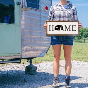 Home Sign, Camper Sign, Camping, Camping Sign, Camper Decor, Camp Sign, Camp Decor, Home Decor, Camper, Camp, Gift, Decor, Wooden Sign