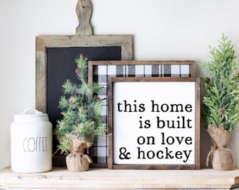 Hockey Sign, Hockey Decor, Hockey Mom, Hockey Life, Hockey Dad, Hockey, Home Decor, Decor, Winter Sign, Winter Decor, Wooden Sign, Sign