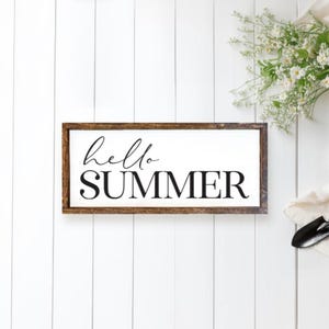 Hello Summer Sign, Hello Summer, Summer Sign, Summer Decor, Home Decor, Farmhouse Decor, Farmhouse Sign, Decor, Gift, Summer, Farmhouse