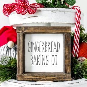 Gingerbread Sign, Christmas Sign, Christmas Decor, Gingerbread Decor, Gingerbread Baking Co, Home Decor, Christmas, Decor, Tiered Tray Decor