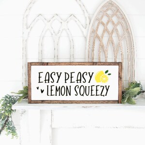 Lemon Sign, Lemon Decor, Kitchen Sign, Kitchen Decor, Home Decor, Farmhouse Decor, Farmhouse Sign, Lemon Display, Gift, Wooden Sign, Sign