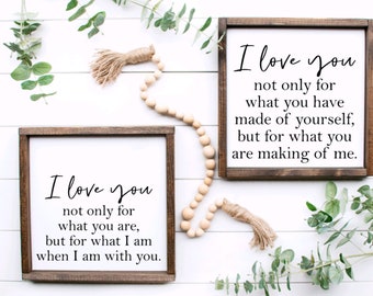 I love you, I love you Sign, Love Sign, Home Decor, Bedroom Sign, Bedroom Decor, Farmhouse Decor, Farmhouse Sign, Wooden Sign, Decor, Gift