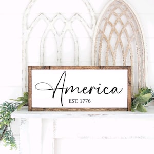 America, America Sign, America Decor, Patriotic Decor, Patriotic Sign, Fourth Of July, Fourth Of July Decor, Fourth Of July Sign, Patriotic