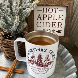 Hot Apple Cider Sign, Fall SIgn, Fall Decor, Hot Cider, Halloween Sign, Tiered Tray Sign, Autumn Sign, Farmhouse Halloween, Fall image 2