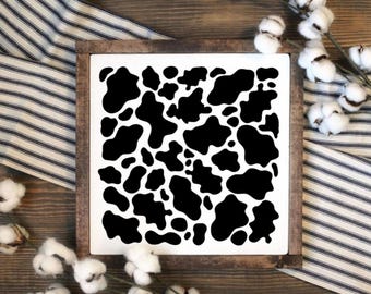 Cowprint Sign, Western Decor, Western Sign, Home Decor, Farmhouse Decor, Farmhouse Sign, Country Decor, Country Sign, Wooden Sign, Gift