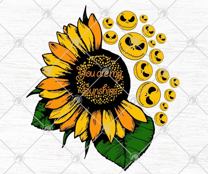 Download Jack Skellington Sunflower You Are My Sunshine Skull svg ...