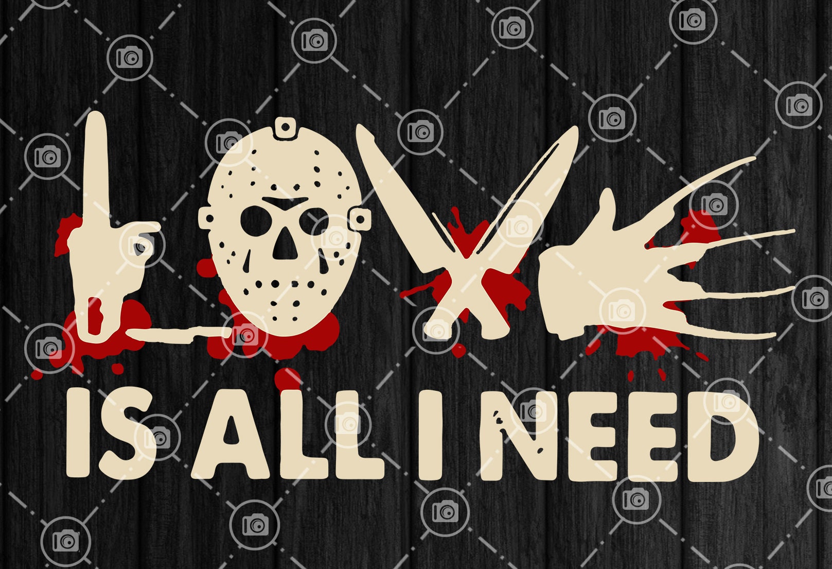 Download Love Is All I Need Halloween Horror Svg Horror Film Svg Etsy
