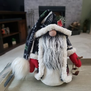 Franz, the Christmas Santa Gnome with coat, Christmas tidings, gift, collector, decoration