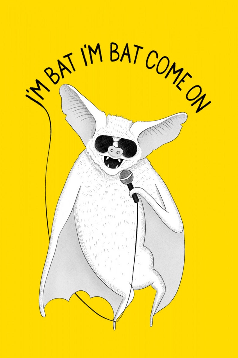 Bat singing Jackson gloss poster 17 x 24 inches