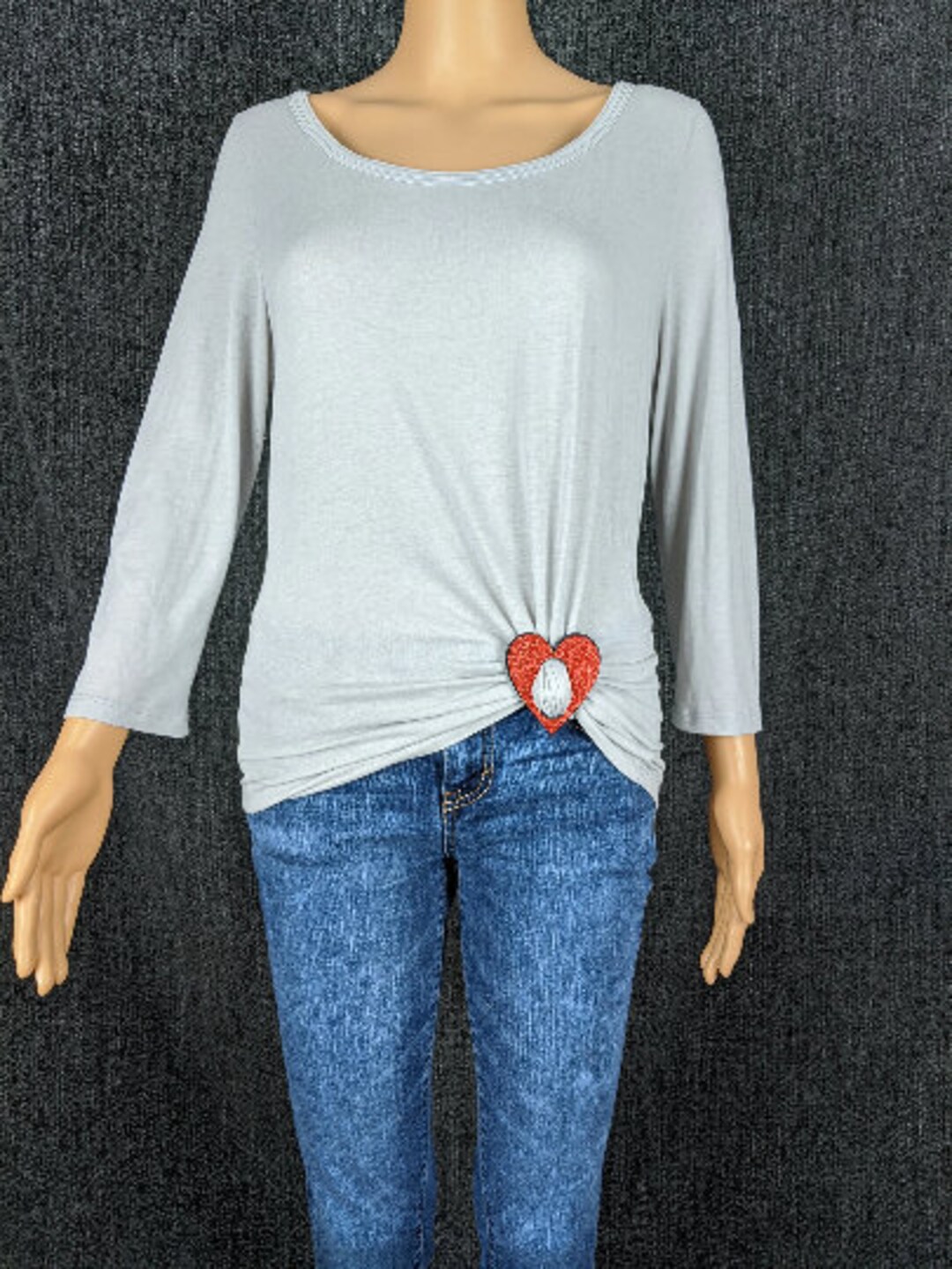 Heart Shirt Knot Clip, T Shirt Pull Circle, Tee Shirt Clips, Tshirt