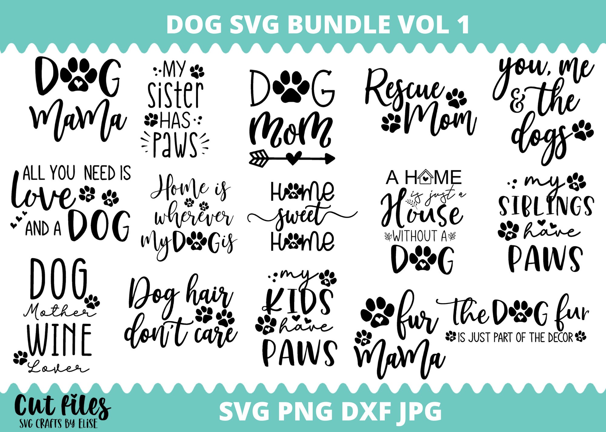 Fur Mama Svg Rescue Mom Svg Dog Svg Dog Mom SVG Dxf and - Etsy