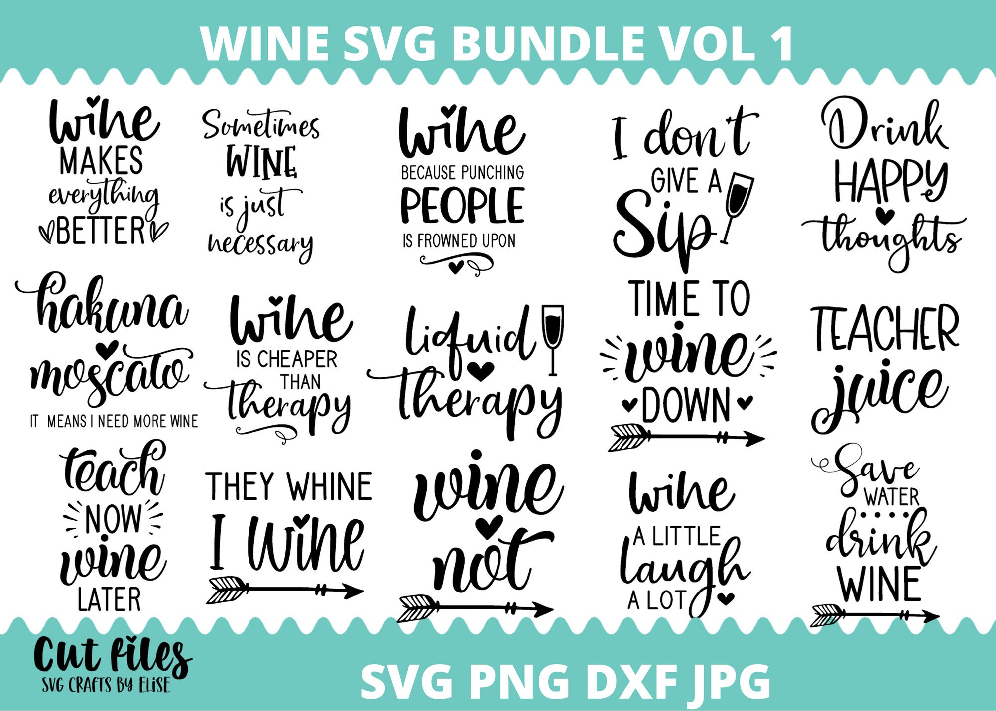 Download Wine Quote Bundle Wine Lover Quotes Svg Dxf Instant Etsy