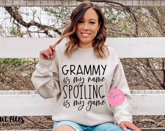 Grammy Is My Name Spoiling Is My Game svg, Blessed Grandma svg, Blessed Grammy SVG, Grammy SVG, dxf, png instant download, Grandma Quotes