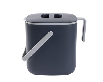 BLUE GINKGO Kitchen Compost Bin | Easy Clean Food Waste Bin for Kitchen with Handles (0.69 gal / 2.6L)