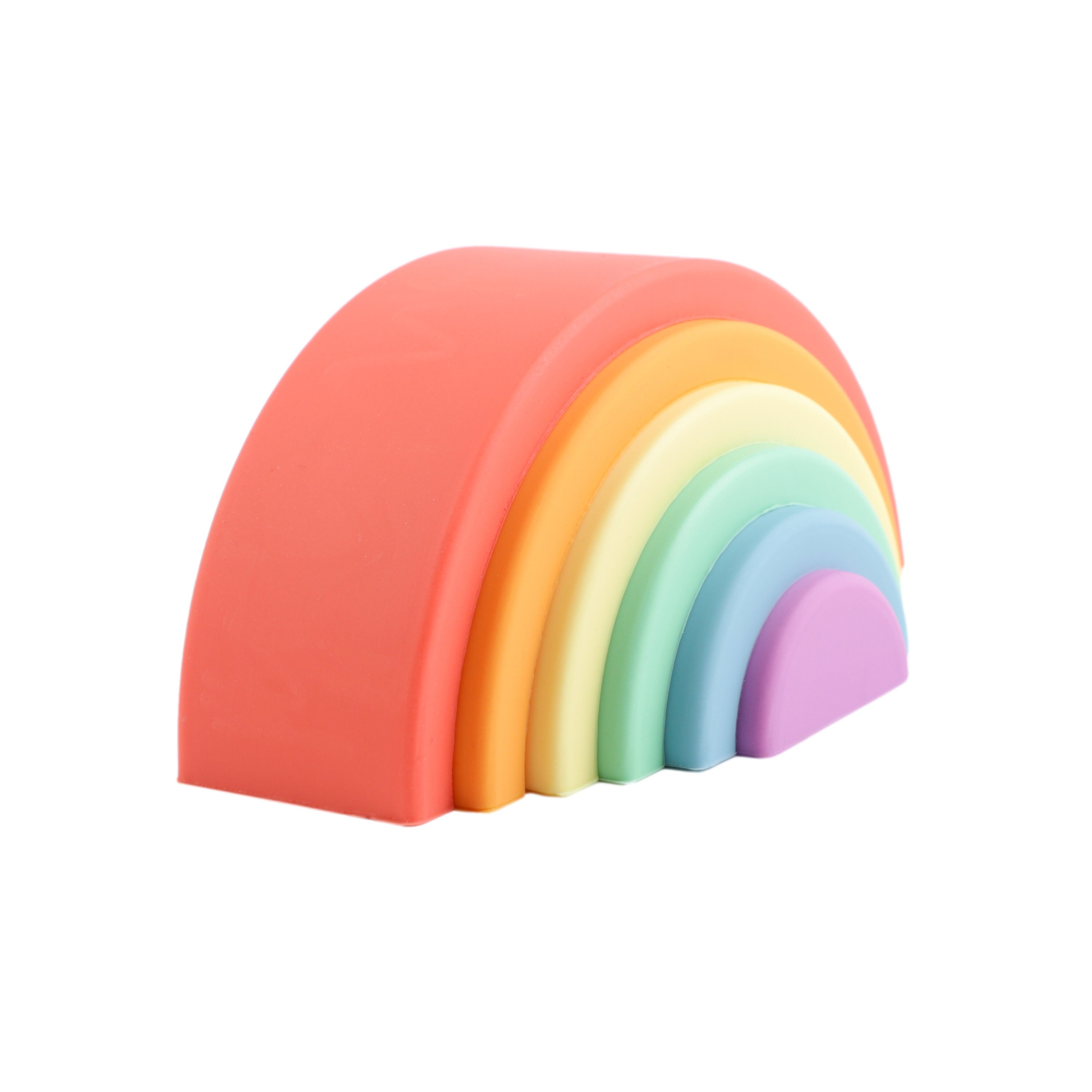 BLUE GINKGO Silicone Rainbow Stacker 6 