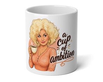 「A Cup of Ambition」マグカップ | 20オンス ジャンボコーヒーマグ