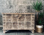 Vintage Rustic Indian Trunk Boho Storage Trunk Blanket Box