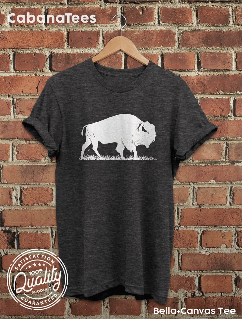 Bison Shirt Wyoming Buffalo Tee Montana Gift Cowgirl | Etsy