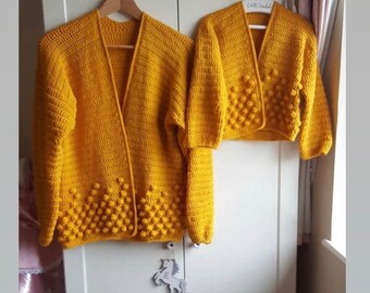 Bundle- Spring Bobble Cardigan Patterns ADULT-KIDS-BABY