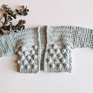 Crochet Spring Bobble Cardigan Pattern - KIDS