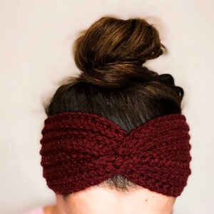 PATTERN Boho Crochet Turban Headband And ear warmer PDF instant download