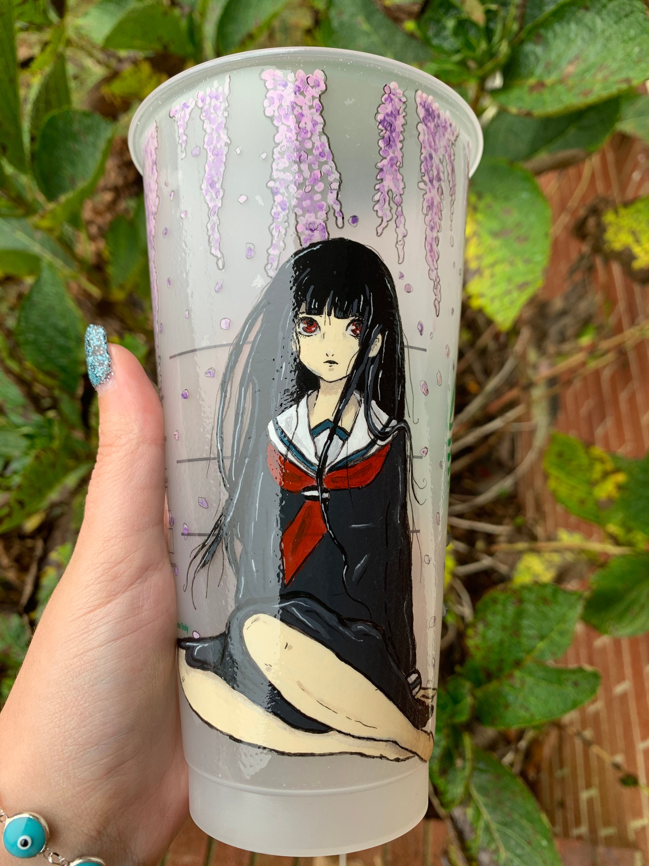 Custom Hand Painted Anime STARBUCKS Cups Choose your | Etsy