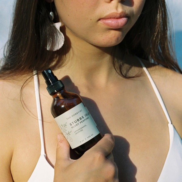 Natural Perfume ‘Stubbs Island’, Essential Oil Body Spray, Jasmine, Citrus and Rose Scent Body Mist for Men and Women