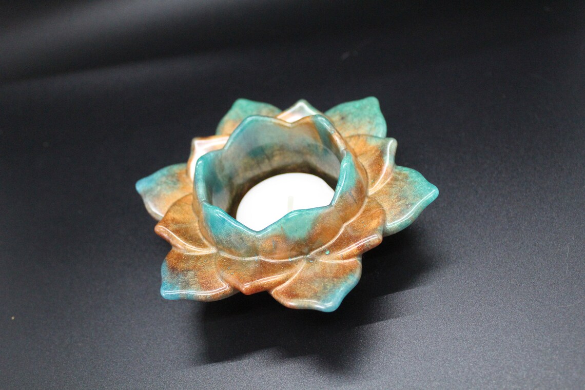 Lotus Flower Tea Light Candle Holder Beautiful Candle Holder Etsy