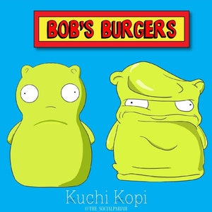 Glow-in-the Dark Kuchi Kopi Stickers | Bob&#39;s Burgers Vinyl Decals for Laptops, Water Bottles, Cars