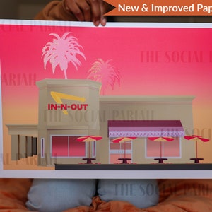 In N Out Burger Print | Southern California Burger Themed Retro Wall Art 12x18 Print