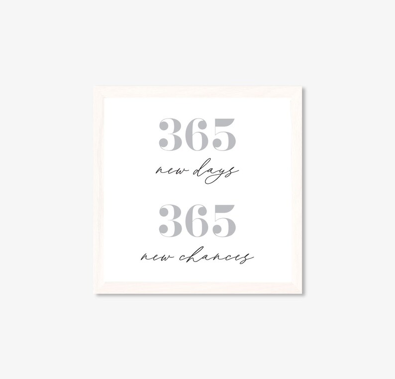 Determination Sign Home Decor Motivational Sign Sign w Quote 365 New Days Sign New Year Wood Framed Wall Decor New Years Sign