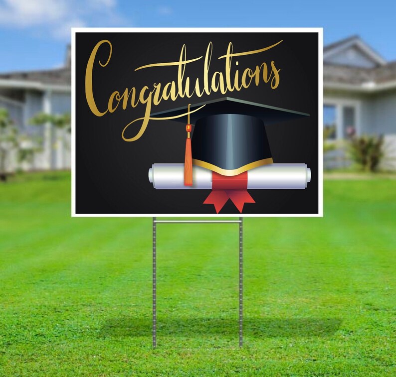 Congratulations Yard Sign with H Stake Special Occasion Etsy
