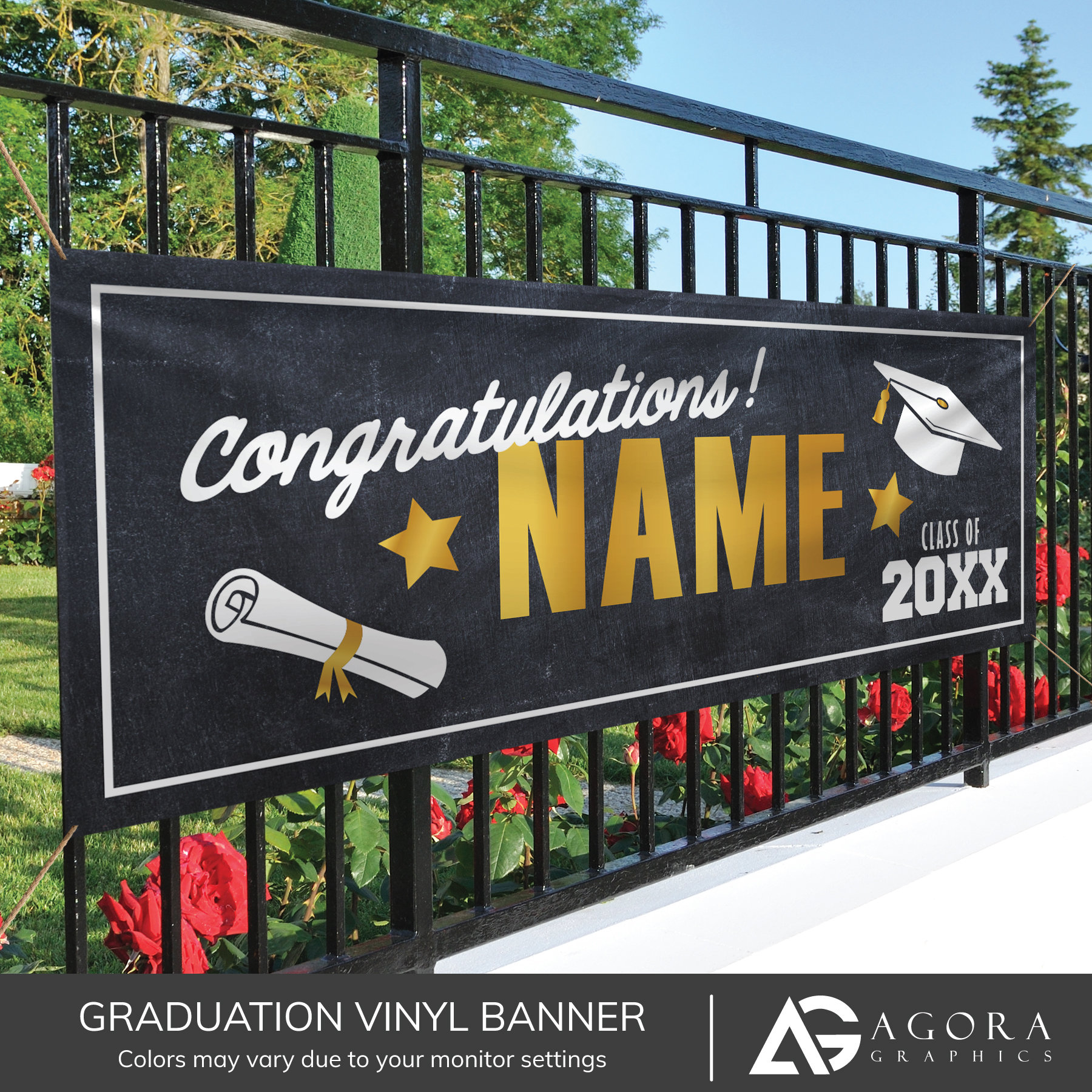 Class Of 2020 13oz Vinyl Indooroutdoor Personalized Congratulations