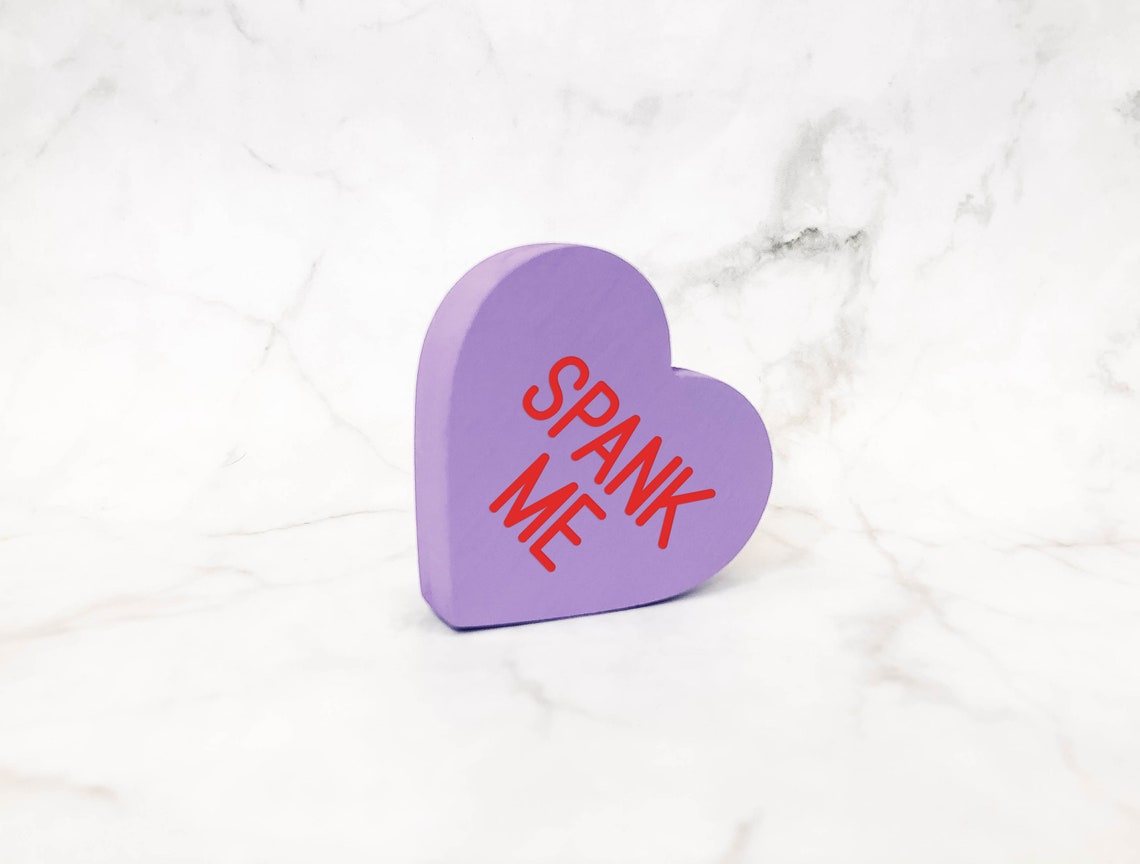 Naughty Conversation Hearts Valentines Day Decor Wood Etsy