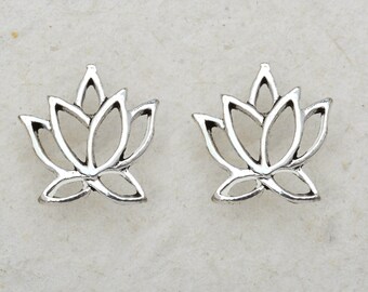 Lotus Flower Post Earrings