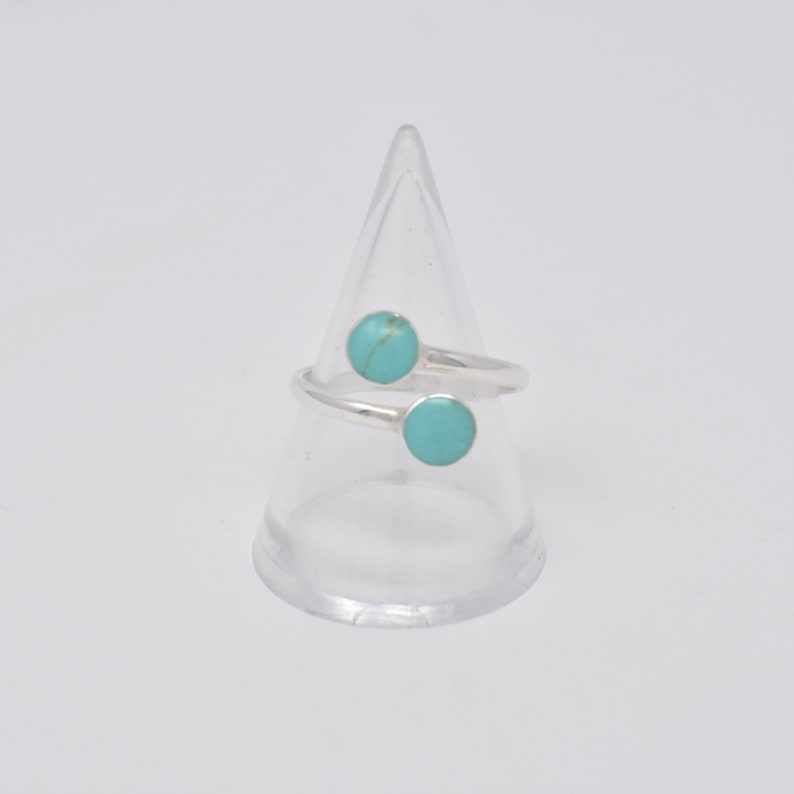 Double Round Wrap Ring Turquoise