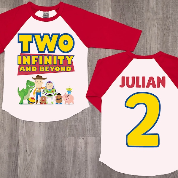 Two infinity birthday shirt, 2nd birthday shirt, buzz lightyear shirt, toy story shirt, disney shirt, birthday shirt