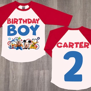 Mickey Mouse Birthday Boy Raglan Shirt
