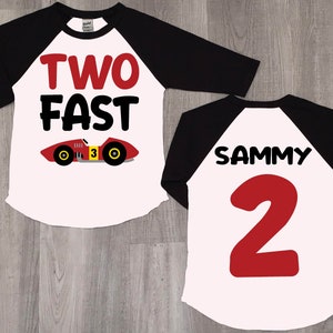 Two Fast 2nd Birthday Shirt: Racing Car Tee