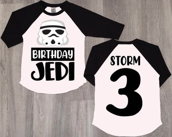 Star wars birthday boy shirt, storm trooper birthday shirt, star wars shirt, boy star wars birthday, jedi birthday shirt, storm trooper