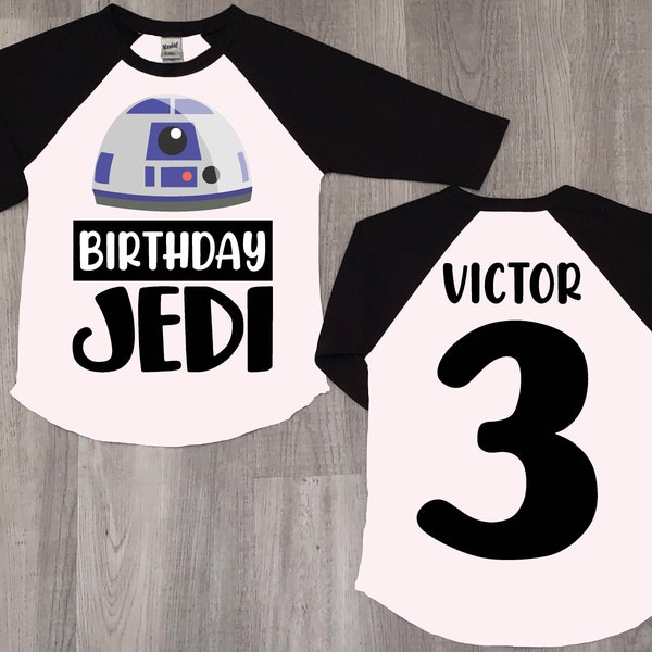 Star wars birthday boy shirt, r2d2 birthday shirt, star wars shirt, boy star wars birthday, jedi birthday shirt, r2d2 shirt