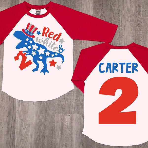 Red white two shirt, 2nd birthday shirt, dinosaur birthday shirt, two birthday shirt, dino shirt, birthday dinosaur shirt